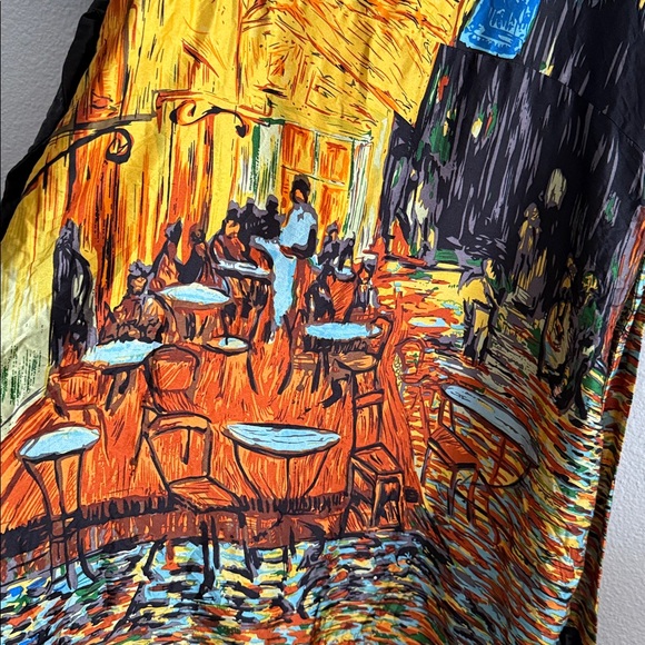 YASB 100% Silk Artistic Print Tunic Dress Size Small - Picture 5 of 6